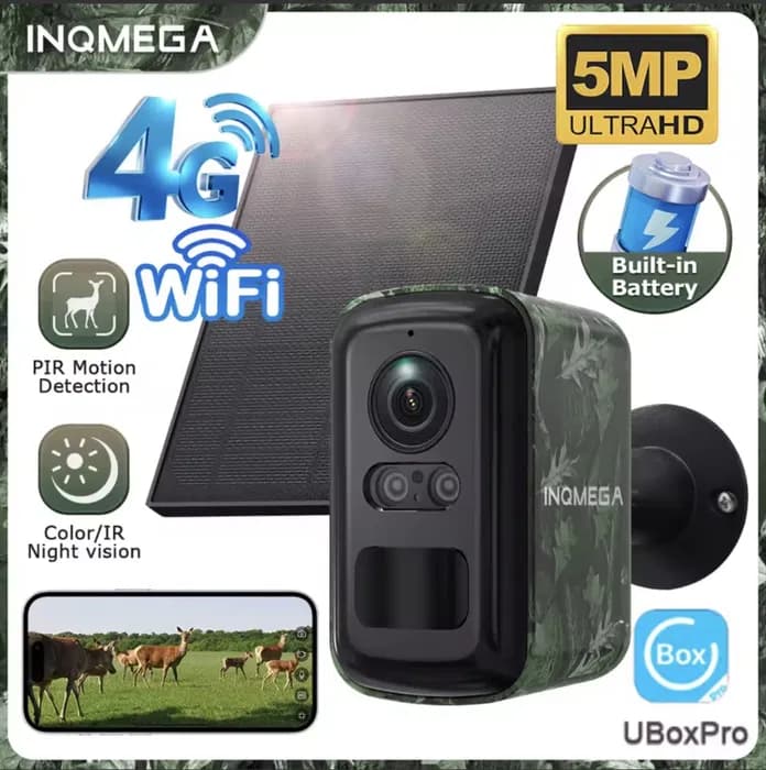Автономна 4G камера Inqmega 5MP з сонячною панеллю