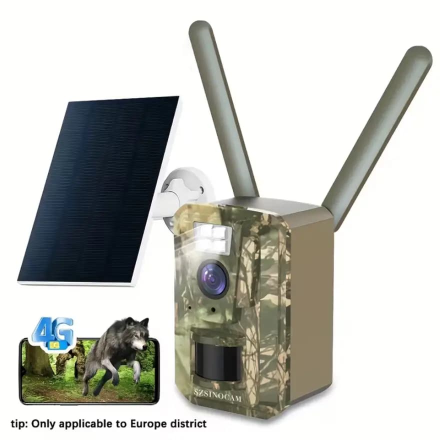 Автономна фотопастка SZSINOCAM 4G LTE, із сонячною панеллю